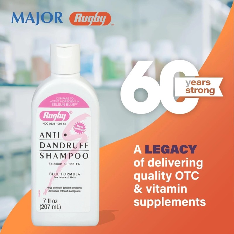 Rugby Anti-Dandruff Shampoo Selenium Sulfide 1% – 7 fl oz