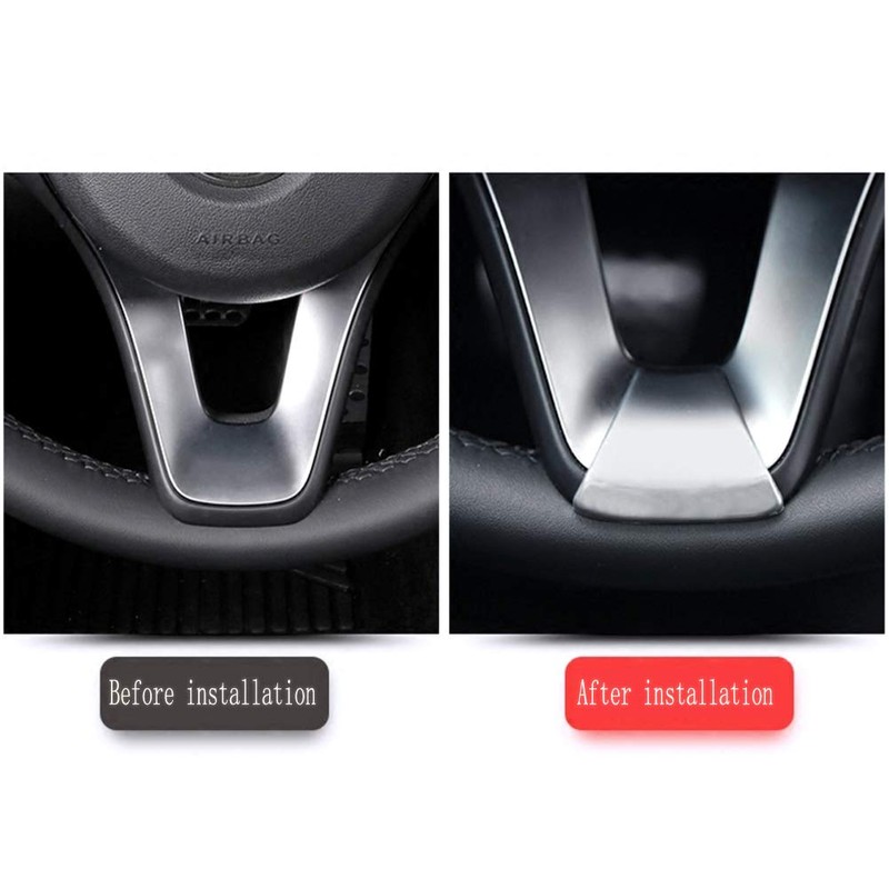 Steering Wheel Emblem Decor Sticker Badge Decoration Logo (Round Steering