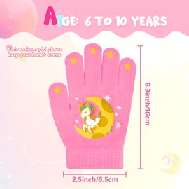 3 Pairs Kids Knitted Mittens Toddler Winter Gloves Boys Girls Stretch Mittens Magic Fleece Lined Full Finger Warm Mittens Cold Weather Gloves for Ski Riding Driving