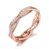 Qings 925 Sterling Silver, Rose Gold-plated Ring with Cubic Zirconia,