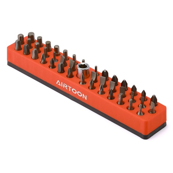 AIRTOON 1/4" Magnetic Hex Bit Holder, 43 Holes Bit Storage