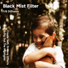 Walking Way Pro Mist Filter 67MM Black Diffusion Filter 1/8 Dreamy Cinematic Effect Soft Focus Filter with 24 Multi-Layer Coatings for Portrait/Vlog/Video/Photography