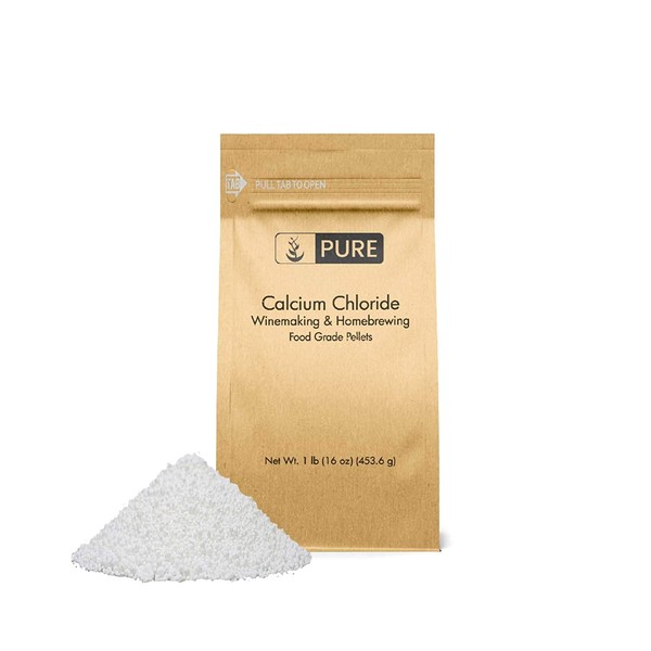 PURE Calcium Chloride (1 lb) Food Safe, For Wine Making, Home Brew, & Cheese Making, Eco-Friendly Packaging