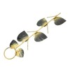 Birds Feeder Hanging Metal Green Leaf Shape Hummingbirds Feeder for