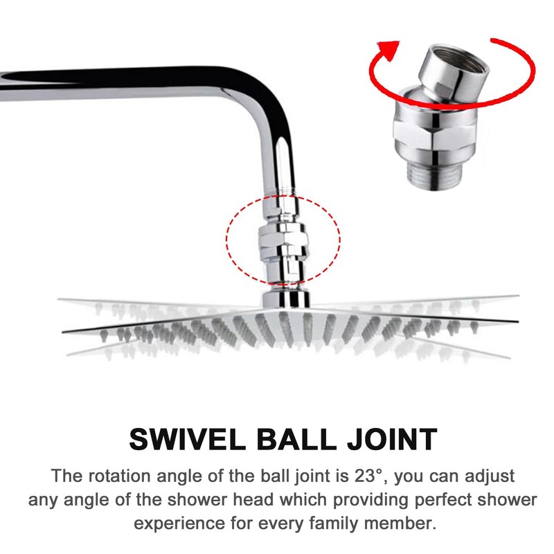 Gasea Shower Head Adapter, 360° Universal Rotating Shower Head Ball