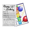 MOQIYXL Happy 13th Birthday Card for Boy Girl, Small Engraved