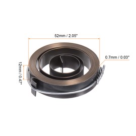 sourcing map Drill Press Return Spring 52 x 12 x 0.7 mm Sleeve Spring Feed Return Coil Spring Assembly Spring Steel Chemical Blackening Surface for Drill Press