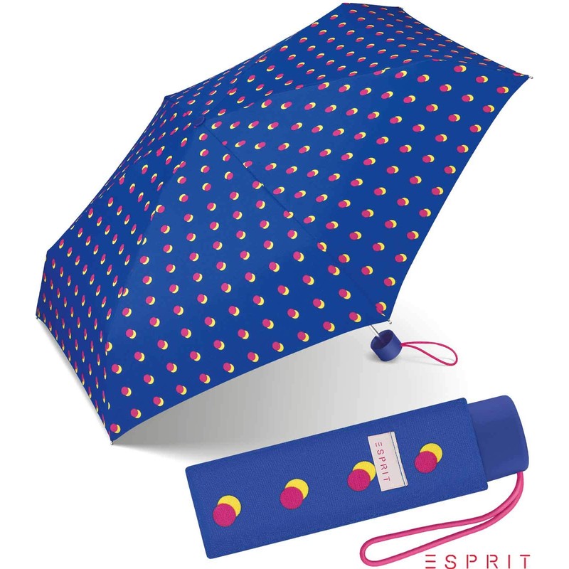 ESPRIT Petito Double Dot Pocket Umbrella, blue