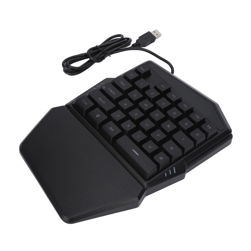One Handed Gaming Keyboard USB Wired RGB Backlit 35 Keys