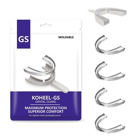 KOHEEL Bite Splints with Adjustment Tray, Malleable and Easy to Use Bite Splints for Teeth Grinding, Stops Bruxism Bite Splints, Pack of 5 (Small Sizes White)
