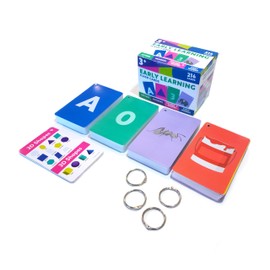 Carson Dellosa 216 Toddler Flash Cards, Sight Words, Alphabet, Numbers, Colors and Shapes Flashcards Ages 4 and Up, Phonics and Math Manipulatives, Kindergarten and Preschool Learning Activities