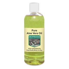 Devprayag Pure Aloe Vera Oil (Aloe barbadensis) Natural Therapeutic Grade 200ml (6.76 oz)