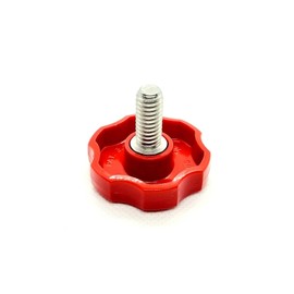 3/8" Thumb Screw Bolts with Red Round Clamping Knob Hex Head 304 Stainless Steel 3/8"-16 Standard Coarse Thread, Rust Proof, Indoor/Outdoor (Length: 3/4", 2 Pack)