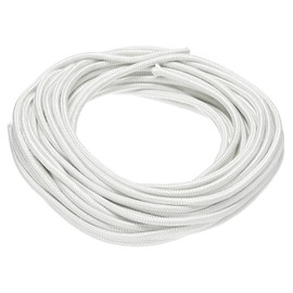 QUARKZMAN 10 Metres/32.8ft 1.5mm2 Electronic Wire, Flexible Mica Cable, Insulated 500 Degree Celsius High Temperature Braid Wire, Electrically Resistant for Lamp, Boiler, Heater, White