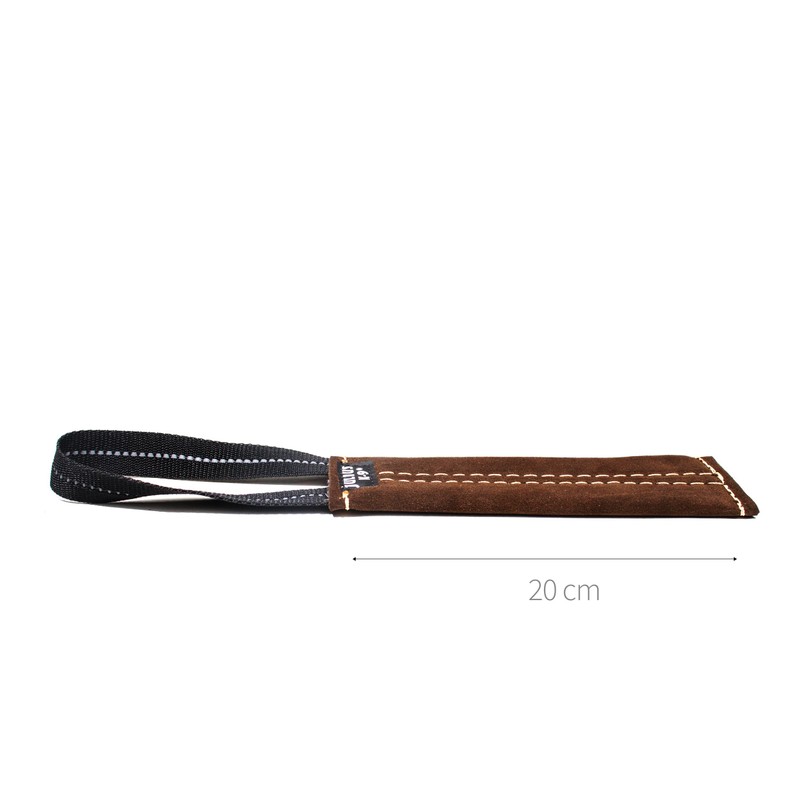 Julius-K9 185LE-20 Flat Leather Tug with Handle, 20 cm