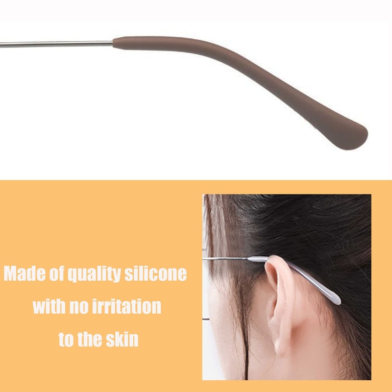 UPIONIC Glasses End Tips, Anti-Slip Silicone Ear Sock Pieces Tube