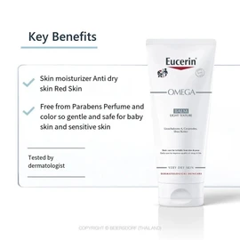 No Brand Eucerin Omega Balm Light Texture, Soothing Repair Body Balm for Very Dry Irritable Sensitive Skin Alleviates flaky, rough and tight uncomfortable skin(200ml)