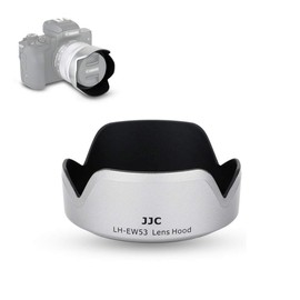 JJC JJC Camera Lens Hood Shade for Canon EF-M 15-45mm f/3.5-6.3 is STM & RF-S 18-45mm f/4.5-6.3 is STM Lens on Canon EOS R100 R50 M50 M50 Mark II M5 M6 Mark II M200 M100 Replaces Canon EW-53 Hood-Sliver