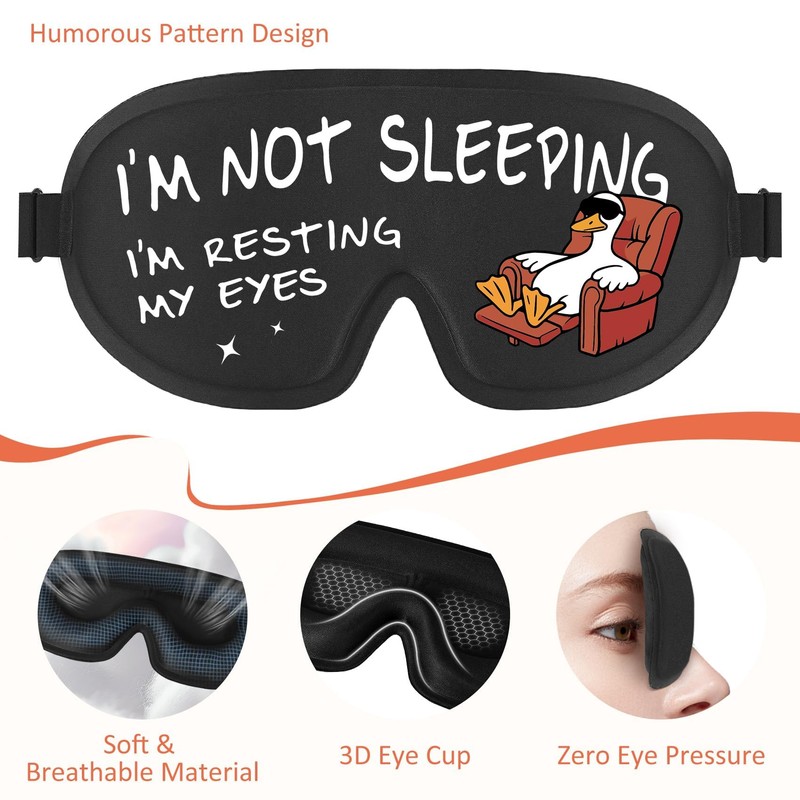 Aganmi Funny 3D Zero Pressure Sleep Eye Mask for Men
