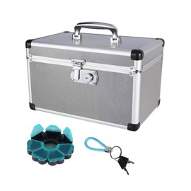 Imicsun Lockable Med Storage Box Keys, Large Charcoal Gray Family Safe