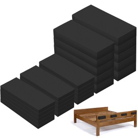 DARENYI 25Pcs Furniture Pads EVA Foam Headboard Stoppers for Wall, Self Adhesive Wall/Floor Protector, Anti-Vibration Soundproof Furniture Pads for Bed, Black 10Pcs 20MM Thick + 15Pcs 3MM Thick