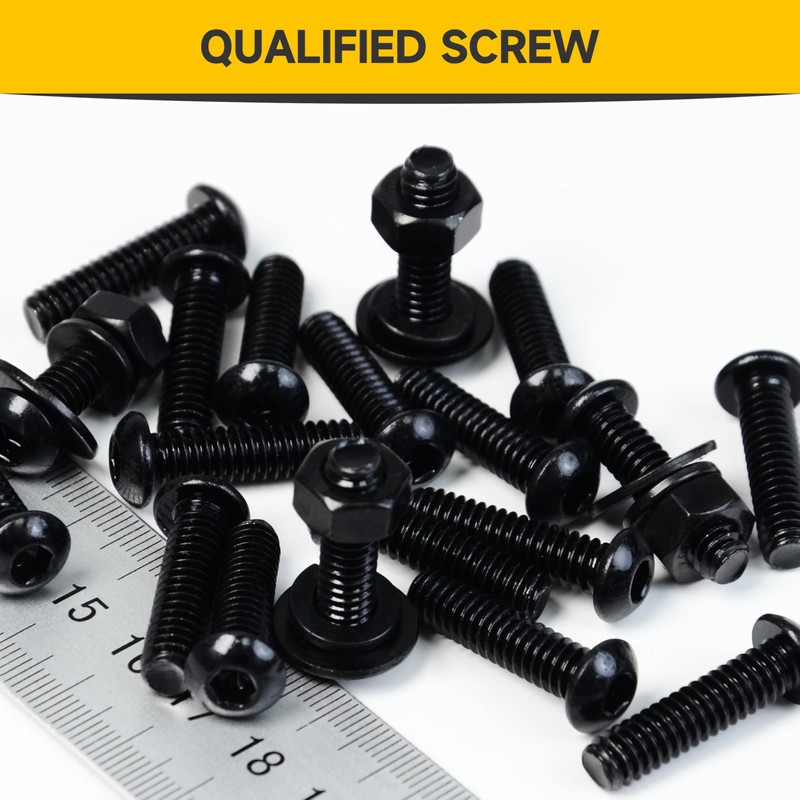 Mywish 244Pcs M5 Screw Metric Screw Assortment, Grade 10.9 Alloy