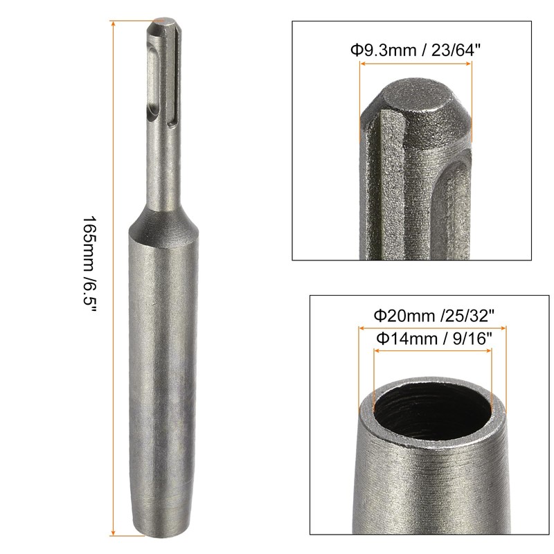 HARFINGTON 2pcs Plus SDS Ground Rod Driver 23/64" for 9/16"