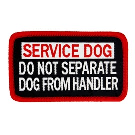 DO NOT Separate Dog from Handler Service Dog Woven Patch (Small Hook Fastener (1.5"x2.5"))