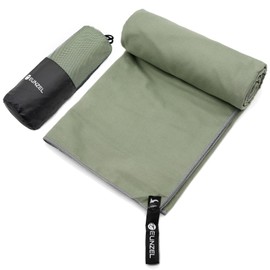 Quick Dry Camping Towel, Microfiber Travel Towel Super Absorbent Fast Drying Towel for Camping, Beach, Gym, Backpacking, Yoga & Swimming(30.00" x 60.00", Army Green)