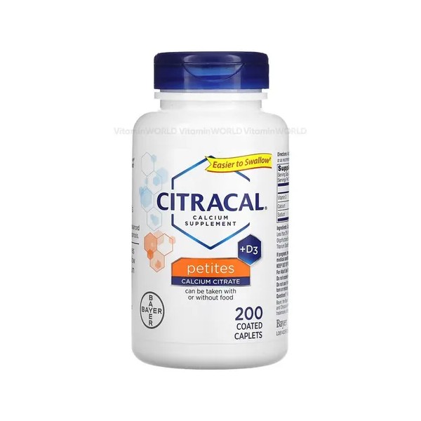 Bayer Citracal Calcio + Vitamina D3 + Sodio 200 Cápsulas