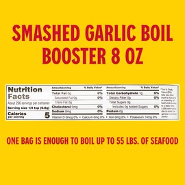 Louisiana Fish Fry, Smashed Garlic Boil Booster, 8 oz (Pack of 4)