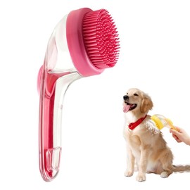 Waschzauber,Hunde Badebürste,Badehund Schönheit Massagebürste,Hunde Waschbürste,Hundebürste Nachfüllbares Hundeshampoo,Haarentfernung Und Grooming