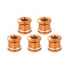 Chooee Single/Double Chainring Bolts， M8×6.5mm Bicycle Chainring Bolts&Nuts Set,Orange