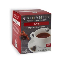 China Mist Full Tea Satchets, Chai, Organic Black Tea (1 box)