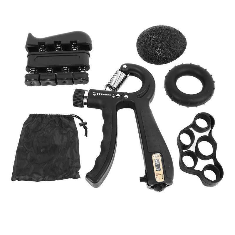 5Pcs Grip Strengthener Trainer Kit Hand Exercise Ball Finger Trainer