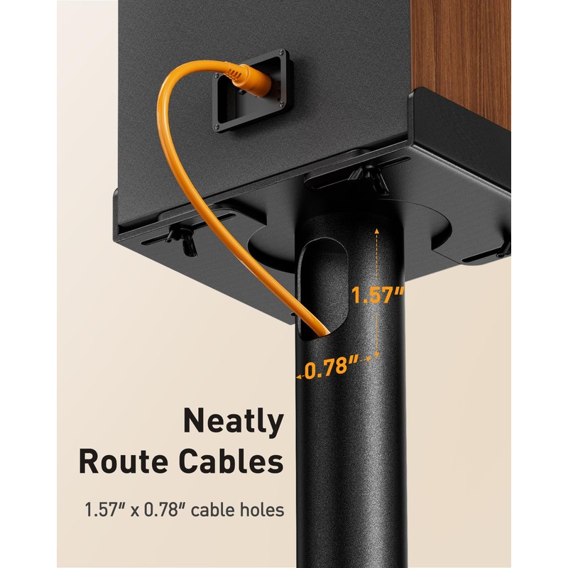 Perlegear Perlegear Universal Speaker Stands Pair with Cable Management, 33.6