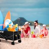 VIC Collapsible Folding Wagon Extra Long Extender Wagon Cart,Beach Wagons