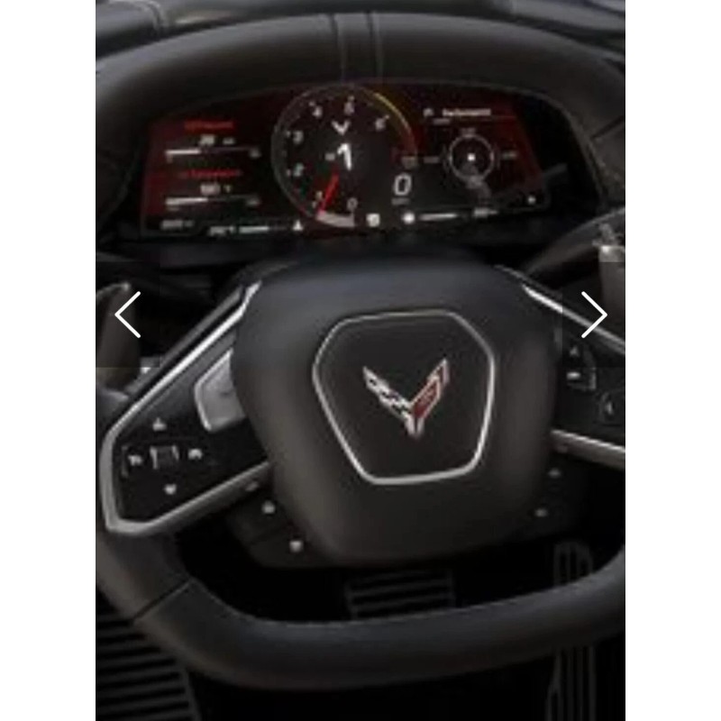 23766 C8 Corvette SEA WOLF GREY STEERING WHEEL VINYL STRIPE