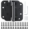 Automatic Self-Closing Door Hinges Black Matte 4 Inch x 4",Spring