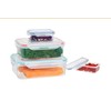 Premier Housewares Rectangular Food Storage Containers with Lids, Set of