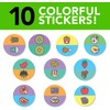 Cheat Meal Tennis Racquet Butt Cap Stickers, 10-Pack, Multi-Color, Scratch