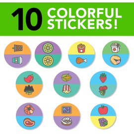 Cheat Meal Tennis Racquet Butt Cap Stickers, 10-Pack, Multi-Color, Scratch Resistant Set #2