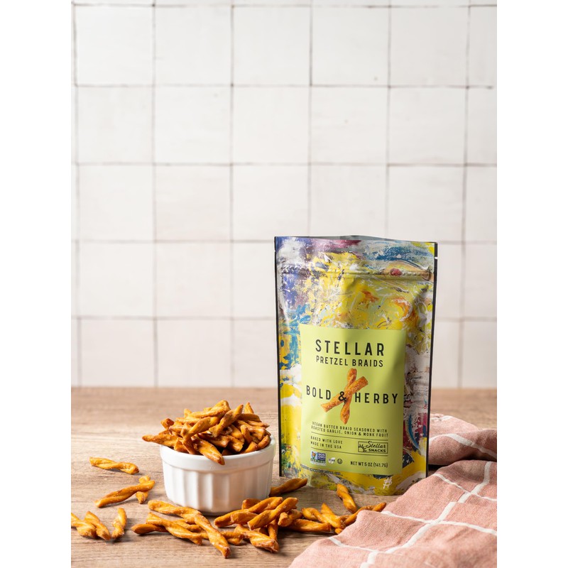 Stellar Pretzel Braids, Bold & Herby Roasted Onion & Garlic,