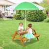 Olakids Kids Picnic Table, 4 in 1 Outdoor Toddler Sand