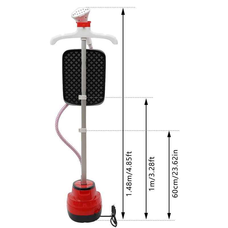 Standing Steamer with Ironing Board, 0.42Gallon Water Tank, Heats in