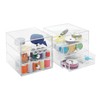 iDesign Stackable 3 Makeup Organizer for Bathroom or Vanity Storage-Set