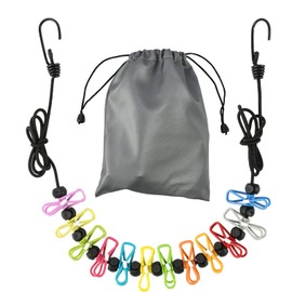 Tendedero porttil retrctil para viajes, cuerda para ropa con 12 pinzas para ropa, para tendedero de lavandera interior, accesorios de campamento al...