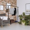 Simple Houseware Industrial Style 50.4" W Clothing Rack with Wheels