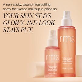 RMS Beauty Radiance Lock Setting Mist - Alcohol-Free Setting Spray for Makeup, Hydrating Face Mist Finishing Spray, Hypoallergenic & Vegan Makeup