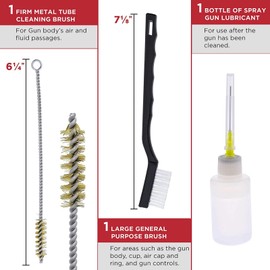 Spray Gun Cleaning Kit with Case, HVLP Spray Gun Cleaning 23 Pcs, Airbrush Cleaning Kit, to Air Tools, Gravity, Airbrush, Pressure Feed, with 7/8 Airless Spray Tip